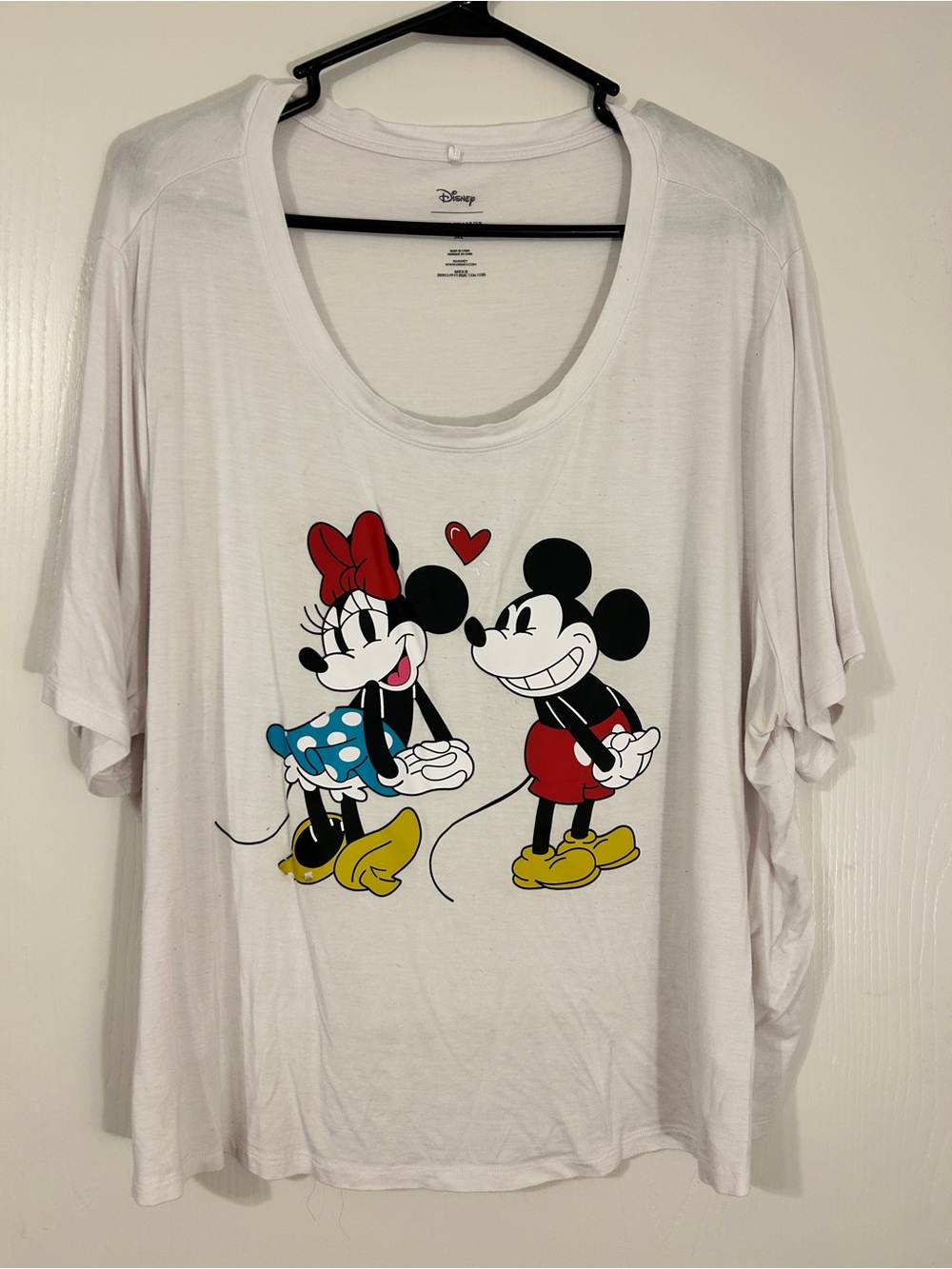 Disney White Graphic Tee by Posh Peanut with Black Logo